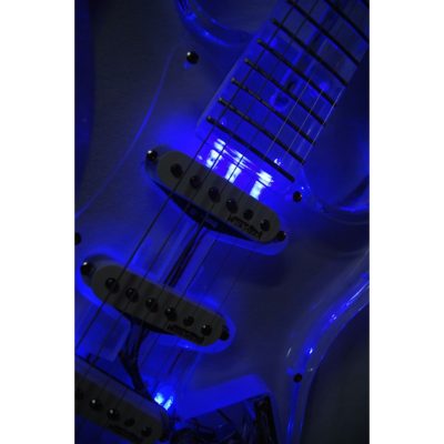 Custom Regent Plexiglass Acrylic Lucite Body Neck Integrated Blue LED Illumination Guitar - Image 7