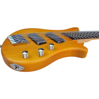 Custom Pulse Bubinga Wood Ryan Thumb Natural Finish Bass 5 String Multi Scale Fanned Frets - Image 7