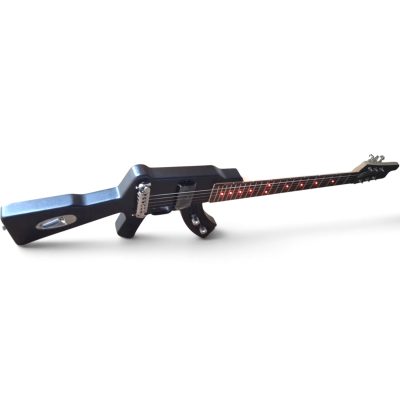 Custom Novelty Sculpted Body Design Electric Guitar Matte Black LED Fretboard Inlay