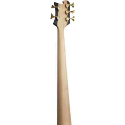 Custom Nova Lemmy Kilmister 4004 Black Finish Natural Hand Carved Oak Leaf 5 String Bass - Image 7