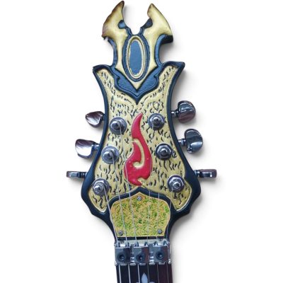 Custom Norturne Beast Cow Skull Carved Electric Guitar Floyd Rose Tremolo - Image 4