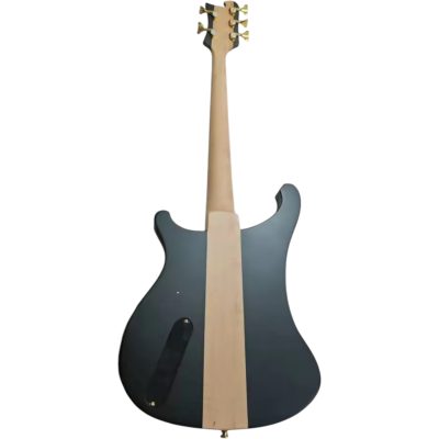 Custom Nova Lemmy Kilmister 4004 Black Finish Natural Hand Carved Oak Leaf 5 String Bass - Image 5