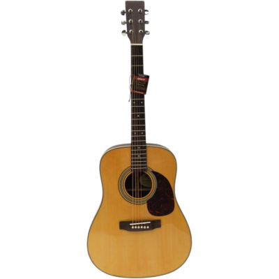 Custom Vertex Natural D28 Acoustic Solid Spruce Top Electric Guitar - Image 6