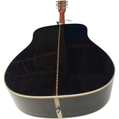 Custom Vertex Natural D28 Acoustic Solid Spruce Top Electric Guitar - Image 3