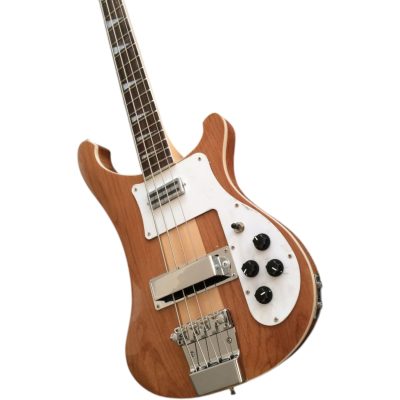 Custom Nova 4003 NaturalGlo Mahogany Wood 4 String Bass - Image 3