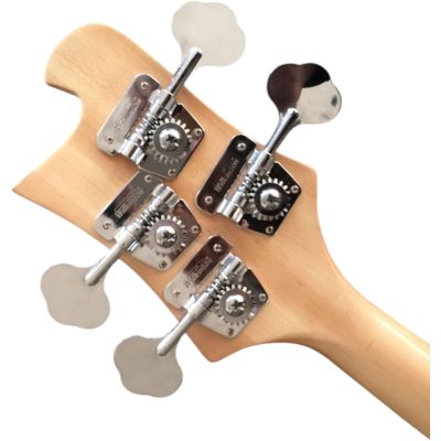 Custom Nova 4003 NaturalGlo Mahogany Wood 4 String Bass - Image 9