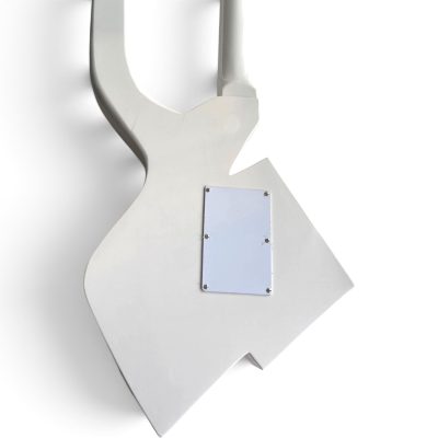 Custom Ember Prince C Headless Abstract V6 Vader Kingpin Guitar Blue Pearloid Pickguard - Image 6