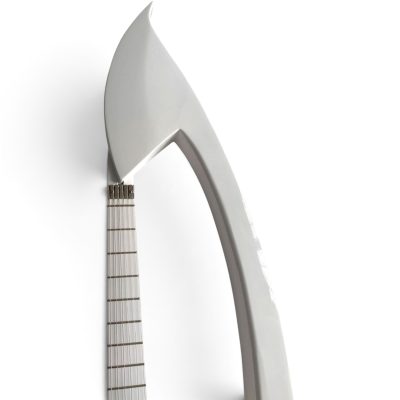 Custom Ember Prince C Headless Abstract V6 Vader Kingpin Guitar Blue Pearloid Pickguard - Image 4