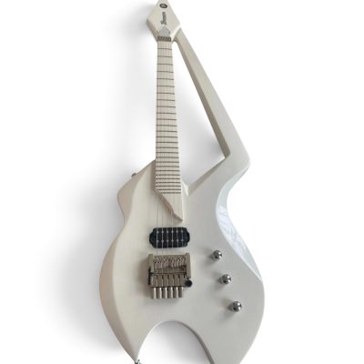 Custom Ember Prince Auerswald Model C White Maple Wood Guitar 26 Frets