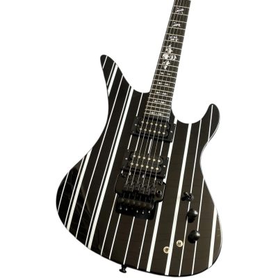 Custom Titan Synyster Gates Black White Pinstripe Floyd Rose Tremolo Electric Guitar
