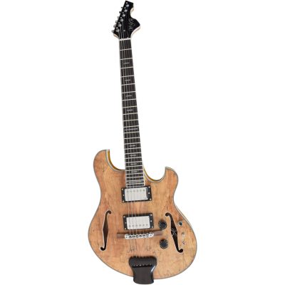 Custom Vesper Languedoc Region G2 Spalted Electric Guitar Ebony Tailpiece - Image 2