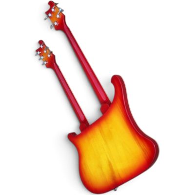 Custom Nova 4080 Geddy Double Neck Fireglo Sunburst Black 4 String Bass 6 String Guitar - Image 7