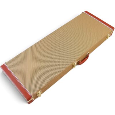 Custom Cream Tweed With Tan Red Brown Trim Hard Case