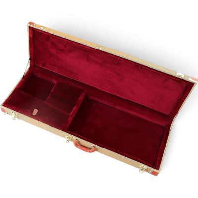 Custom Cream Tweed With Tan Red Brown Trim Hard Case - Image 5
