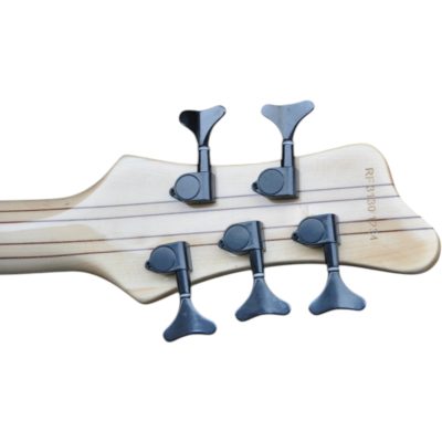 Custom Onyx Setius Gray Flamed Maple Bass Multi Scale Fanned Frets 5 String - Image 5