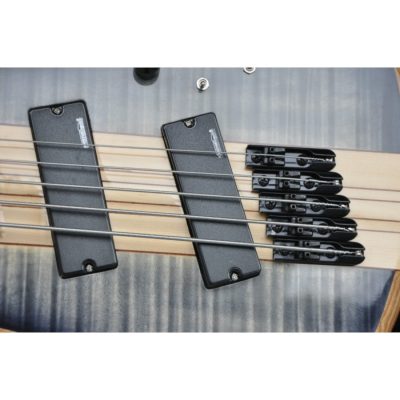 Custom Onyx Setius Gray Flamed Maple Bass Multi Scale Fanned Frets 5 String - Image 13