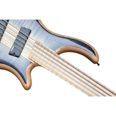 Custom Onyx Setius Gray Flamed Maple Bass Multi Scale Fanned Frets 5 String - Image 15