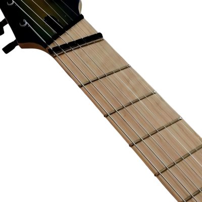 Custom Ironroot HB QEB Trans Blue Birdseye Multi Scale Fanned Frets 8 String Bass - Image 10