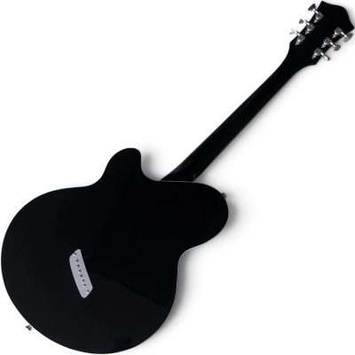 Custom Monarch Motor Semi Hollow Black Lacquer Top Bel Air Finish Electric Guitar Aluminum Pickguard - Image 5