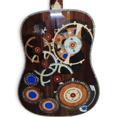 Custom Vertex D200 Solid Spruce Top Dreadnought Acoustic Electric Guitar Fishman Pickups - Image 5