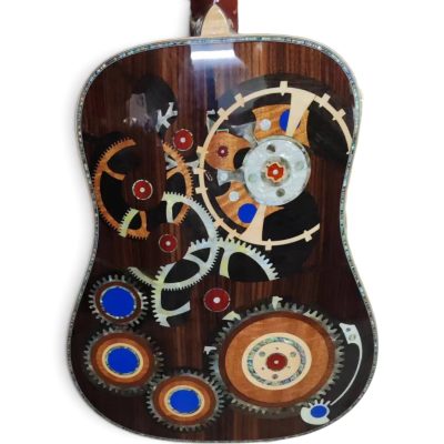 Custom Vertex D200 Solid Spruce Top Dreadnought Acoustic Electric Guitar Fishman Pickups - Image 3