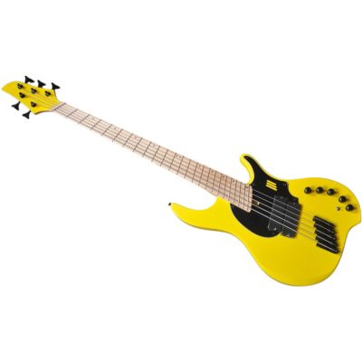 Custom Ironroot Combustion Yellow Multi Scale Fanned Frets 5 String Bass - Image 2
