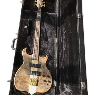 Custom Cylinder Mark King Natural Burl Maple 4 String Bass - Image 5