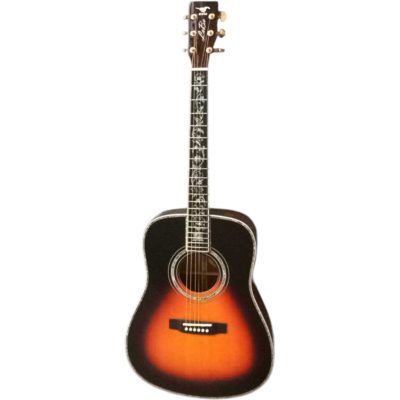 Custom Vertex D28 Tobacco Burst Acoustic Guitar - Image 12