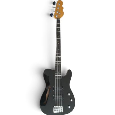 Custom Regent Tom Semi Hollow Asat Jet Black Finish 4 String Bass - Image 9