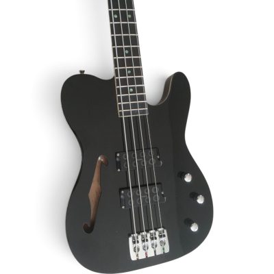 Custom Regent Tom Semi Hollow Asat Jet Black Finish 4 String Bass