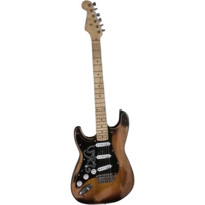 Custom Regent SRV Heavy Aged Relic Finish Stevie Ray Sunburst Electric Guitar Left Handed - Image 5