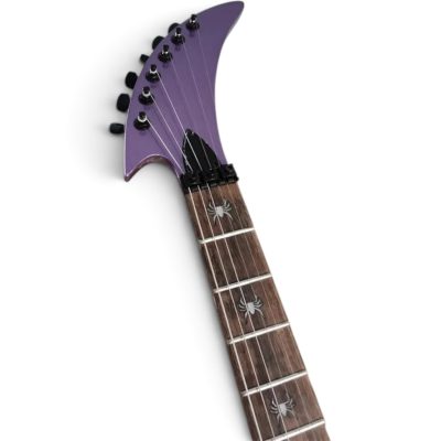 Custom Norturne Mick Virgin Spider Purple Bevel Black Electric Guitar Floyd Rose Tremolo - Image 5