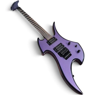 Custom Norturne Mick Virgin Spider Purple Bevel Black Electric Guitar Floyd Rose Tremolo - Image 2