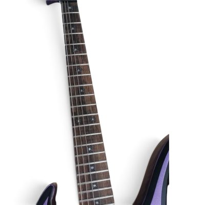 Custom Norturne Mick Virgin Spider Purple Bevel Black Electric Guitar Floyd Rose Tremolo - Image 6