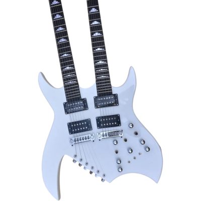 Custom Norturne Lita White Finish 18 String Guitar Double Neck - Image 8