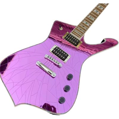 Custom Axis Iceman Pink Purple Mirror Crystal IC420FM Electric Guitar