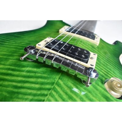 Custom Monarch Emerald Green Verde Flamed Maple Top Electric Guitar - Image 6