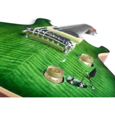 Custom Monarch Emerald Green Verde Flamed Maple Top Electric Guitar - Image 7