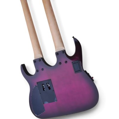 Custom Axis Steve Double Neck Purple Burst Jem 6 and 12 String Acoustic Guitar Tree Of Life Inlay - Image 5