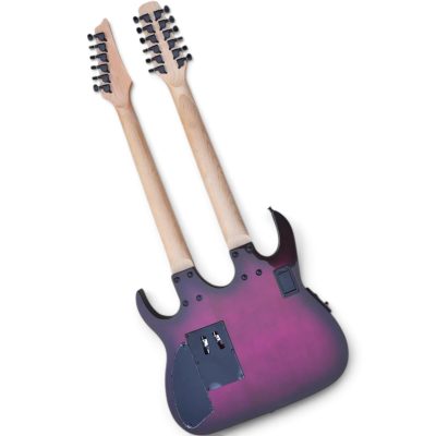 Custom Axis Steve Double Neck Purple Burst Jem 6 and 12 String Acoustic Guitar Tree Of Life Inlay - Image 4