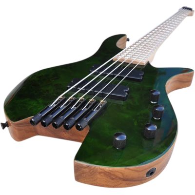 Custom Dynasty Space Star Dust Green 5 String Bass - Image 9