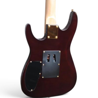 Custom Obsidian Mark Knopfler MK Amber Quilted Maple Top Electric Guitar Floyd Rose Tremolo - Image 6