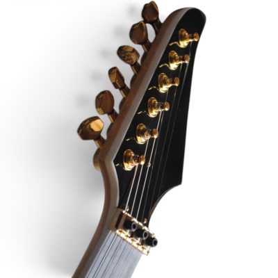Custom Obsidian Mark Knopfler MK Amber Quilted Maple Top Electric Guitar Floyd Rose Tremolo - Image 5