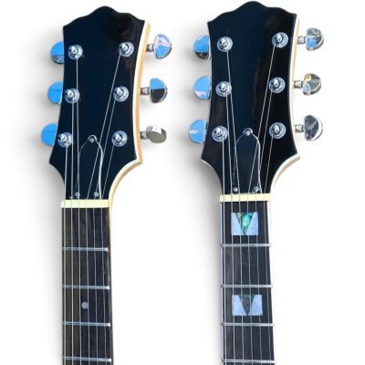 Custom Axis Steve Double Neck Gray Burst Jem 6 and 12 String Acoustic Electric Guitar - Image 5