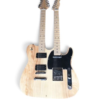 Custom Regent Transparent Natural Finish Richie Sambora Double Neck Guitar 12 String 6 String - Image 2