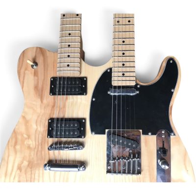 Custom Regent Transparent Natural Finish Richie Sambora Double Neck Guitar 12 String 6 String - Image 3