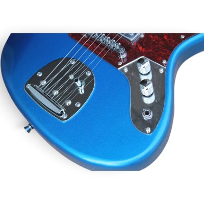 Custom Regent Mystic Lake Placid Blue Jaguar Kurt Cobain Finish 6 String Electric Guitar - Image 9