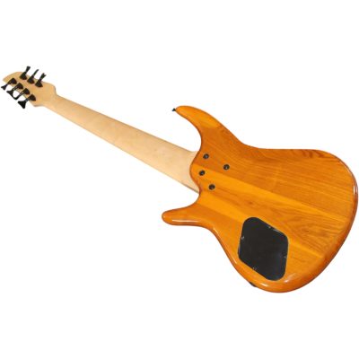 Custom Tornado Natural Finish 7 String Fretless Bass Two Big Humbucker Style Soapbar Pickups - Image 8