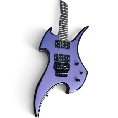 Custom Norturne Mick Virgin Spider Purple Bevel Black Electric Guitar Floyd Rose Tremolo