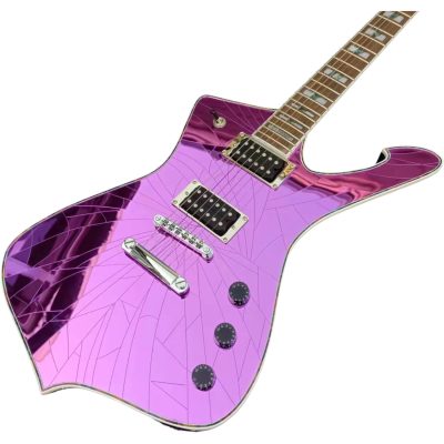 Custom Axis Iceman Pink Purple Mirror Crystal IC420FM Electric Guitar - Image 5